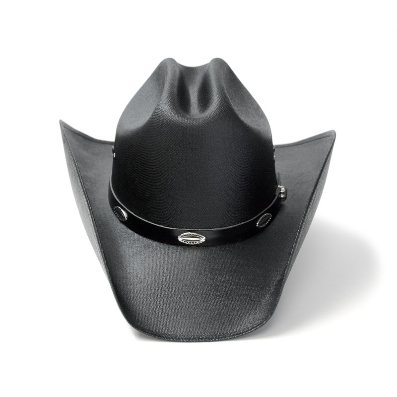 Western Express Kids' Straw Cattleman Cowboy Hat with Silver Conchos Hat Band - Authentic Cowboy and Cowgirl Hat for Boys and Girls - Western Straw Cowboy Hat for Kids - Image 4